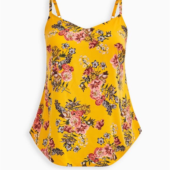 🆕 Torrid Ava - Yellow Floral Challis Cami Plus 5X - Picture 4 of 5